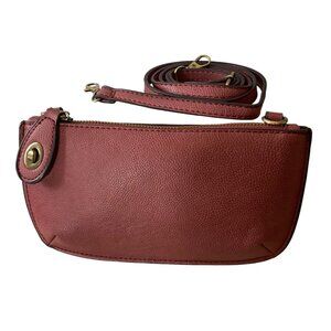 Joy Susn Small Pebbled Faux Leather Crossbody Bag Detachable Strap & Zip Closure